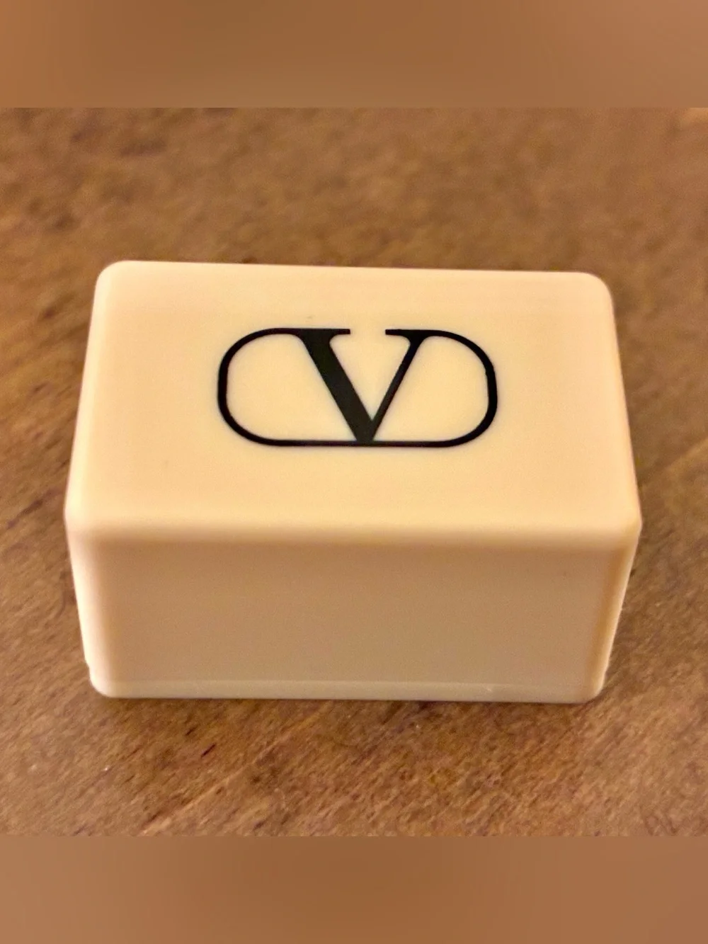 Valentino Cream Rectangular Pencil Sharpned with Signature Valentino Logo
